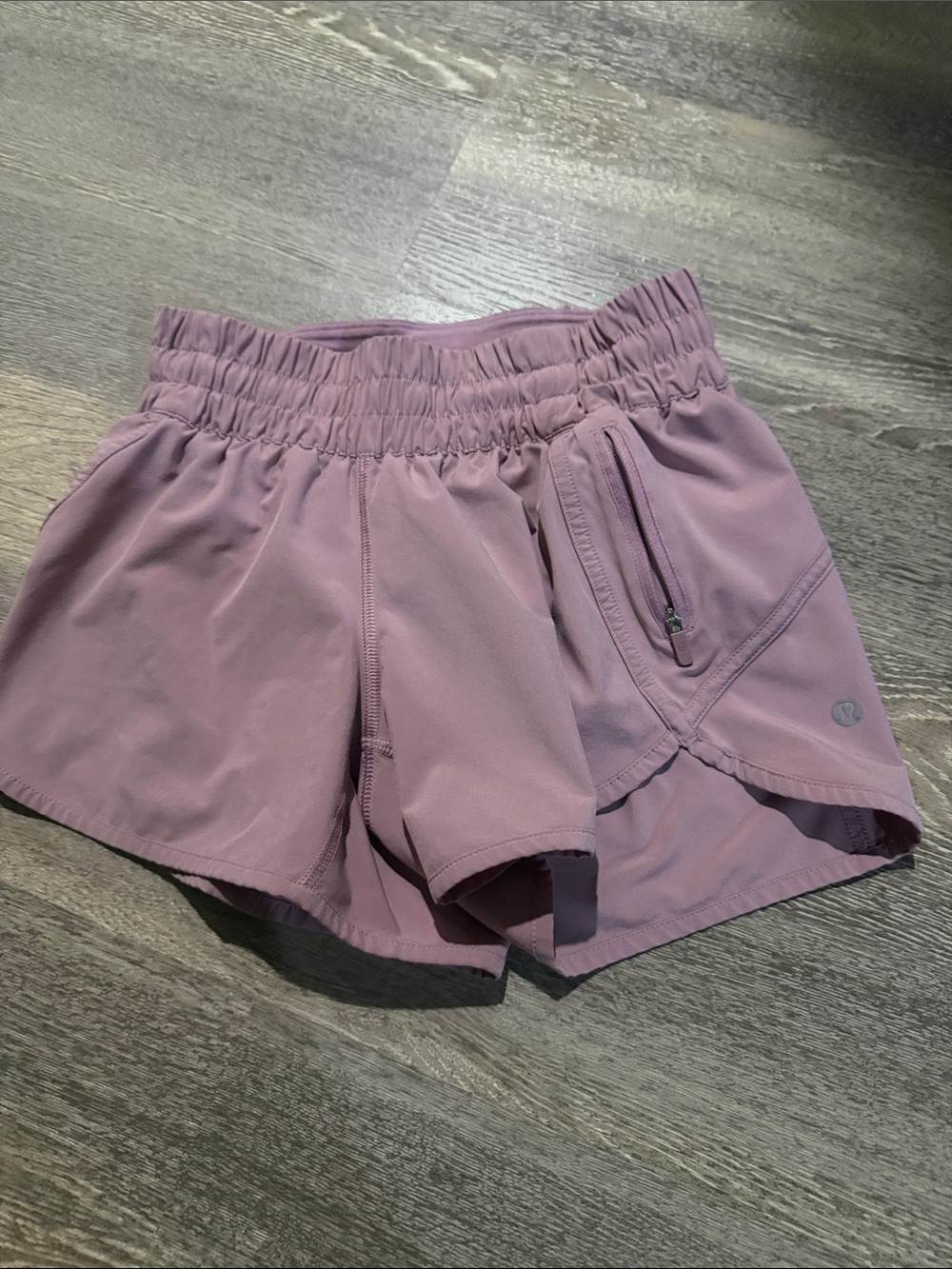 lululemon athletica Mauve-Pink Athletic Shorts with Zip Pocket